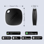 ATUVOS Traceur Android Air Tag Lot de 4 | Smart Tag, Fonctionne avec l'app Google et Apple Localiser, Localisateurs Bluetooth po