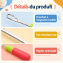 Latch Aiguilles Crochet, 2 Pièces Crochet Cheveux | Outil De Tissage Pour Tapis écharpes Pulls Chaussettes Fausse Locks, Dreadlo