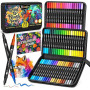 Bonala Feutres Coloriage Adulte 72 Couleurs, Feutre Pinceau & Aquarelle Double Pointe Fine, Stylo Feutre Pointe Fine pour Dessin