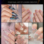 3500 Pièces Strass Ongle Nail Art, Bijoux Ongles Nail Art 3D Strass pour Ongle Avec Pince à Epiler et Stylo de Cueillette Strass