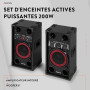 Fenton SPK-108 - Enceintes Actives 8 Pouces 2.0 8″ 400 W avec BT sans Fil, USB/SD et entrée Micro, ampli intégré & entrées USB/S