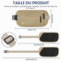 Aucuu Sac Banane de Voyage avec RFID Blocage, Sac Banane de Antivol Ultra Fin pour Homme Femme, Ceinture de Voyage de Sécurité I