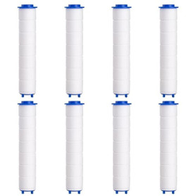 VEGCOO Filtre Pommeau de Douche，8 Pcs Filtre Douche en Coton PP de Douchette Anti-calcaire Amovible pour Douchette (95mm)