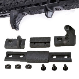 SBGJMY Kit Tactique D’Arrêt de Main Mlok Keymod, 4 Pièces/Ensemble Couvercle de Rail Poignée Avant Foregrip pour Le Système de R