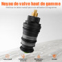 Mitigeur de Douche Thermostatique,Robinet de douche Thermostatique avec arrêt de sécurité à 38°C,Chromé