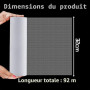 QINERSAW Tulle Blanc 30 cm x 91,5 m - Décoration Mariage, Table - Polyester - Ruban Bricolage, Tutu, Jupe, Artisanat, Fête, Cade
