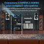 DoukAudio 600W Amplificateur 2/4 canaux : Sélecteur d'enceintes | Amplificateur numérique pour Eversolo DMP-A6 avec entrées XLR-