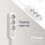 Electraline 32040 Bloc 3 prises avec interrupteur/fiche plate 1,5 m Blanc
