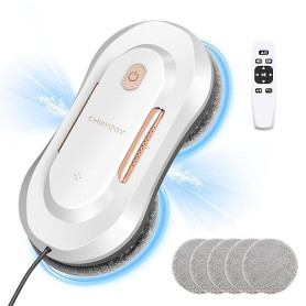 CHOVERY CL-3 Robot Nettoyeur de Vitre 3800Pa avec Fonction Pulvérisateur Robot Laveur de Vitre Automatique électrique avec Doubl