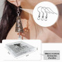 TOAOB 100pcs Crochet de Boucle D'oreille Argent en Acier Inoxydable Fil d'oreille Crochets avec Boule Ressort Hypoallergénique p