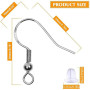 PLABBDPL 200 Pièces Crochets de Boucle d'oreille Or Agrent terne en Acier Inoxydable, Fil d'oreille Crochets avec Boule Ressort