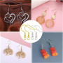 PLABBDPL 200 Pièces Crochets de Boucle d'oreille Or Agrent terne en Acier Inoxydable, Fil d'oreille Crochets avec Boule Ressort
