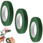 XFentech Lot de 3 Ruban de Fleuriste - Vert Foncé Rouleaux de Ruban Adhésif en Papier Floral Rubans de Fleuriste Bande de Fleur