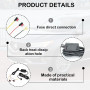LEIBOCHAO Dash Cam Hardwire Kit USB-C 12V-24V 5V/2,5A 3,5m | Câble d'alimentation avec Protection Basse Tension & 24H Parking - 