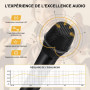 MELONARE Système Micro sans Fil UHF 4 canaux MWM-41-2H2B | 2 micros main, 2 bodypacks, micros casque/cravate, 4 x 10 fréquences,