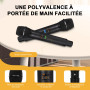 MELONARE Système Micro sans Fil UHF 4 canaux MWM-41-2H2B | 2 micros main, 2 bodypacks, micros casque/cravate, 4 x 10 fréquences,