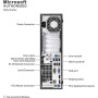 HP EliteDesk 800 G2 SFF Ordinateur de Bureau, Intel Core i5-6600T, 8 Go de RAM, 256 Go SSD, Clavier QWERTY américain, WiFi, Blue