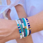 KELITCH Nouveau Miyuki Tila Beaded Bracelet Charm Bracelet Élastique Empilable Wrap Bracelet Femme Bijoux