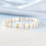 KELITCH Nouveau Miyuki Tila Beaded Bracelet Charm Bracelet Élastique Empilable Wrap Bracelet Femme Bijoux
