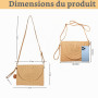 BTHRORO Sacs à Main Portés épaule pour Femme, Sac en Paille Vintage Sac à Main de Plage d'été Tissés, Portable Sac Bandouliere e