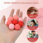 puiaxod Lot de 8 Jouets Magnétiques Balles Anti-Stress Texturées, Rose | Fidget Toy Sensoriel, Boules Silencieuses avec Revêteme