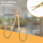 URAQT Ciseaux à Cuticules Professionnel,Ciseaux à Ongles Sourcils,Or Titane | Lame Incurvée en Acier Inoxydable Manucure Pédicur
