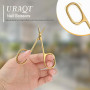 URAQT Ciseaux à Cuticules Professionnel,Ciseaux à Ongles Sourcils,Or Titane | Lame Incurvée en Acier Inoxydable Manucure Pédicur
