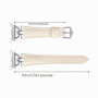 GOBY Bracelet en cuir Compatible avec Samsung Watch Galaxy Watch 8 40mm 44mm/8 Classic 46mm, Bracelet de remplacement pour Femme
