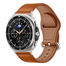 MiRowy Bracelet en PU Cuir pour Samsung Galaxy Watch 9, Watch 8 40mm 44mm | Bracelet de Montre en PU Cuir de Remplacement pour S