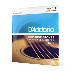 D'Addario EJ16 Cordes Guitare Acoustique Bronze Phosphoreux Light 12-53 | Cordes guitare acoustique en bronze phosphoreux offran