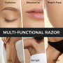 ZOMCHI Outil de dermaplaning pour le visage avec 11 lames de recharge,rasoir Dermaplane pour femme et homme,avec revêtement en s