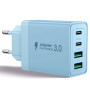 Aioneus Chargeur USB C, 40W 4 Port Prise USBC Chargeur Rapide iPhone, 3.1A PD+QC Type C Adaptateur Multi Secteur Chargeur pour i