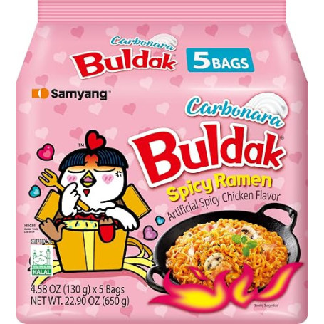 Samyang carbo feu Buldak nucléaire frit super chaud de nouilles épicée 5 Pack