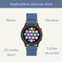 KIDYWOLF - K-Watch Bleue - Montre Interactive Enfant OLED 8ans+ | Écran tactile, 10 modes sport, suivi d'activité et sommeil, ré