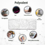 Mis.Moon Grand Tapis de Souris de Jeu, Cartes Topographiques avec Bords Cousus, Tapis de Souris de Jeu, éLéGant avec sous-Couche