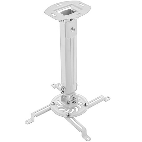 deleyCON Support Universel pour Vidéoprojecteur Support Plafond Inclinable de +-15° - Pivotant de 360° - Jusqu'à 13,5 Kg - Régla
