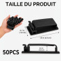 50 Pièces De Câble Adhésifs Pour Gestion De Fils,Cable Management Bureau,Organiseur Câbles Alimentation,Réseau,Fixation Sécurisé