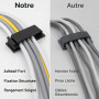 50 Pièces De Câble Adhésifs Pour Gestion De Fils,Cable Management Bureau,Organiseur Câbles Alimentation,Réseau,Fixation Sécurisé