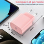 20W Chargeur pour iPhone 17/16, PD3.0 Chargeur USB C Charge Rapide 2Pack | 20W Prise USB C avec 2M Câble USB C pour iPhone 17/16