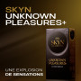 SKYN Unknown Pleasures + : Boîte de 42 préservatifs masculins sans latex | 6x texture intensément perlée, 24x goût de cocktails,