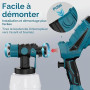 Kit de Pistolet à Peinture Electrique de 600 W, avec Réservoir de 1,2 L, 3 Buses et 3 Modes de Pulvérisation. Convient pour Les