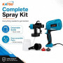 KATSU Pistolet de Peinture Électrique 400W 800ml avec 3 Buses et 3 Modes de Pulvérisation pour Clôtures, Murs, Plafonds, Traitem