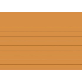 Fiches bristol lignées orange format a7