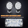RIGIDON 2x Mini Phare de Travail Led, 3.2 Pouces 42W Spot Led 4x4 Ronde | 12V 24V, 6000K Blanc, étanche, Spot Feu antibrouillard