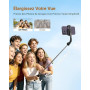 GRIFEMA Perche à Selfie Trépied Smartphone 107 cm, Télécommande Amovible | Support Rotatif 360°, Trépied Téléphone pour iPhone &