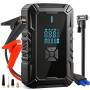 Démarreur de Batterie Auto Portable avec compresseur, Compatible véhicules Essence et Diesel 1,5L à 8L (Batteries 12V), gonflage
