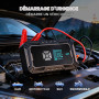 Démarreur de Batterie Auto Portable avec compresseur, Compatible véhicules Essence et Diesel 1,5L à 8L (Batteries 12V), gonflage