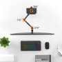 Pholiten Support Ecran PC pour écran LCD LED 13-32 Pouces jusqu'à 10 kg, Support Écran PC, Bras Ecran inclinable et pivotant rég