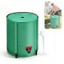 Seau à Pluie, 200L Récupérateur D'eau de Pluie Pliable Réservoir Eau Portable avec Couvercle Sortie D'eau Filtre à Mailles et 2