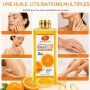 Huile Vitamine C, 200 Ml Huile Douce Vitamine C, Hydratante Et Nourrissante Naturelle, Blanchir La Peau Et Le Visage, Huiles Cor